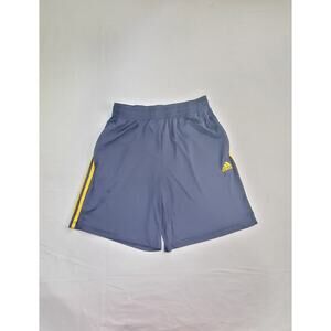 Adidas Men's Sz L Active 3-Stripe Workout Running Shorts Blue Ca2